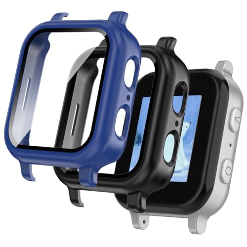 2 Pack Gabb Watch 3/3e Accessories - Protective Case with Built-in Tempered Glass Screen Protector & Hard PC Bumper Cover