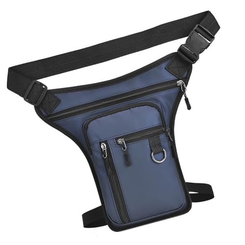 Sac à bandoulière multifonction en nylon bleu Mass Beauty à grande capacité