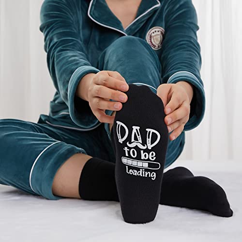 Poshzone Funny Father Grandpa Daddy Father's Day Bad Pun Humor socks,Dad to Be, Loading. Please Wait - Funny socks for New Fathers… - Image 2