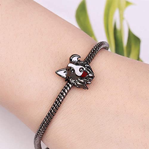 Image of GNOCE Pet Dog Bowl Bead Charm For Women, S925 Sterling Silver Bead Charm NecklaceBracelet for Her, Jewelry Gift