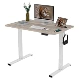 SANODESK Standing Desk Adjustable Height, 40x24 Inch Electric Standing Desk with Headphone Hook, Sta