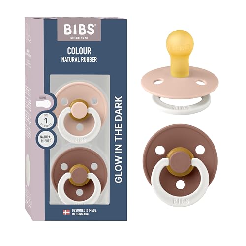 Image of Bibs Pacifiers Color Collection, Set of 2 BPA-Free Latex Pacifiers Made in Europe, Round Nipple Baby Pacifier.