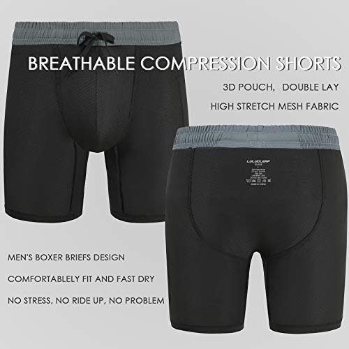 Lulucleaf Running Shorts For Men With Liner Mens 2 In 1 Workout Athletic Yoga Shorts (Grey, Xl) #TOP4