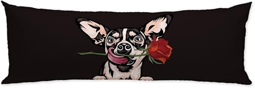 Miniatura 8 de GUGLILI Funda de almohada de color sólido para el día de Valentien diseño de perro de caricatura Cavalier King Charles Spaniel rosa negro funda de
