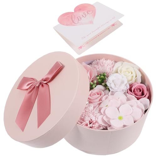 LIFKOME Caja de Flores de Jabón Perfumadas Rosa sin...