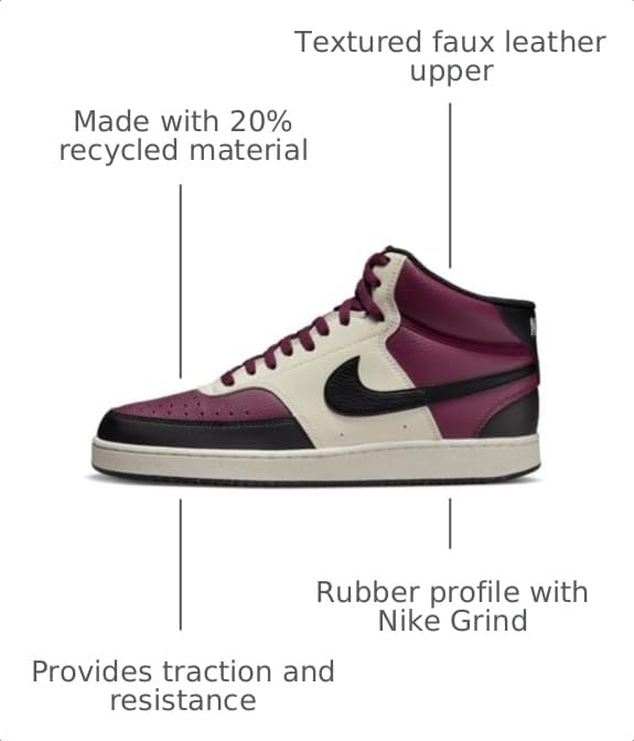 Image of Nike Men's Court Vision Mid Next Nature Shoe