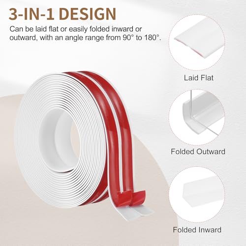 Protector esquina para pared PATIKIL blanco para asegurar esquinas de techos y cocinas 4
