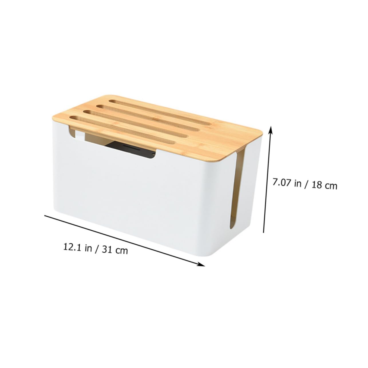 DOITOOL Caja Organizadora de Cables Caja Gestion Cables Hips Pp Bambú Resistente Protege Enchufes para Baño Cocina