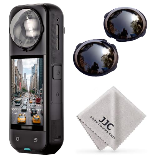 JJC for Insta360 X5 ND16 ND Filters for Insta360 X5 Accessories for Front and Rear Lens 4 Stops Light Reduction Camera Exposure Control Auto Detect Neutral Density Optical Glass Multi-Coated