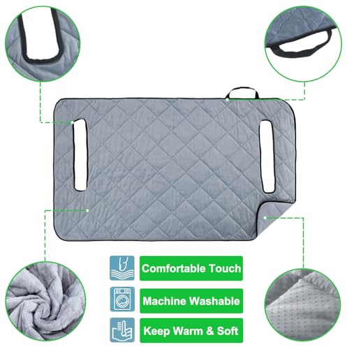 Kewhaul Universal Golf Cart Seat Towel Blanket, Golf Cart Seat Cover for 2 Person Seats EZGO 2-Person Seats Club Car with Armrests, Gray - Image 3