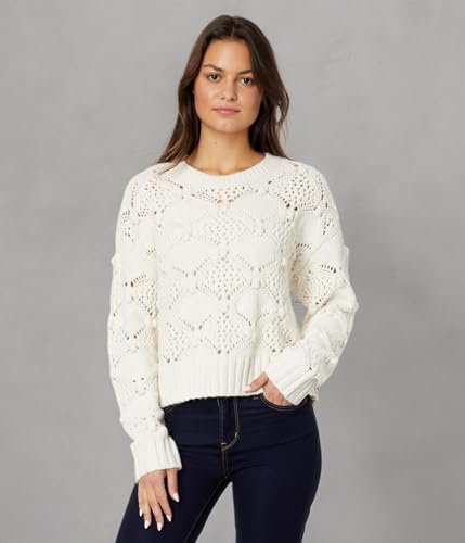 Image of Lucky Brand Women's Lucky Brand Women's Open Stitch Pullover Sweater