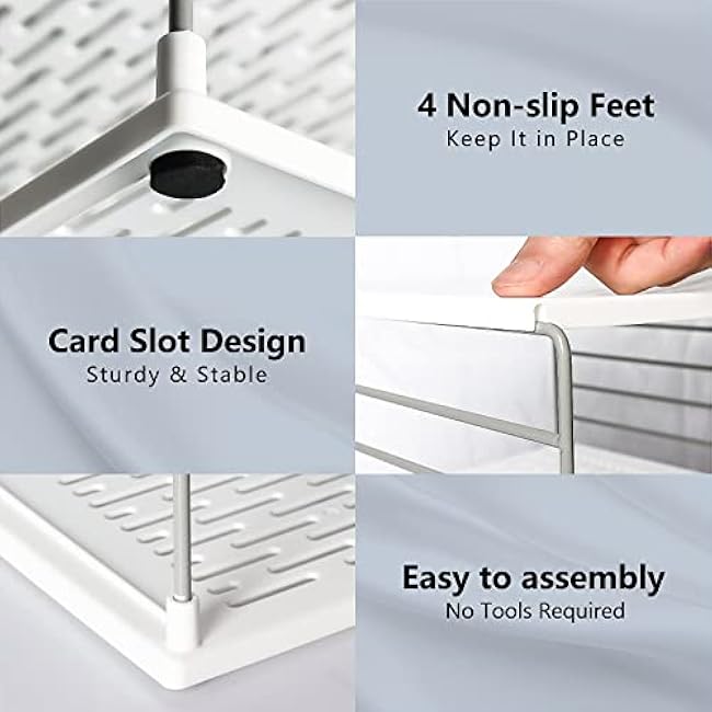 Upgraded Cabinet Organizers and Storage -Divided Compartment Holder for Plastic Bag, Wrap, Foil, Snack and Box for Kitchen Organization and Storage-Under Sink Organizers and Storage Suitable