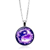 Yin Yang Pendant Necklace Chinese Philosophy Taoist Symbol Talisman Taichi Yoga Stainless Steel Charm Pendant Necklace Necklace for Women Men Girlfriend Boyfriend Valentines Birthday Thanksgiving