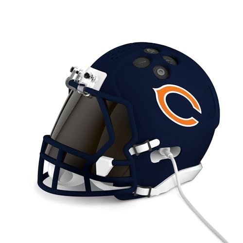 Image of NFL Echo Dot Bundle: Includes Echo Dot | Charcoal and Limited-Edition NFL Helmet Stand | Chicago Bears. Available in All 32 NFL Team Designs. While supplies last.