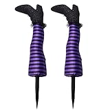 Yardwe Halloween-Dekorationen Hexenbein 2 Stück Für Den Außenbereich Hof Garten Dekoration Erschreckend Böse Hexenbeine Für Dekorationen