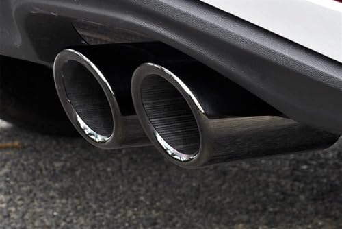 Tubo de escape decorativo para SKODA Octavia, silenciador trasero negro de alta elegancia 3