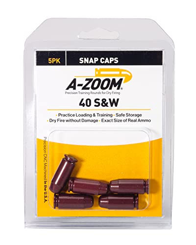 A-ZOOM 40 S & W Snap Cap 5PK, Red (15114)