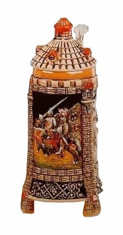 KING Jarra de cerveza alemana trípode, caballero, jarra 0,5 litros