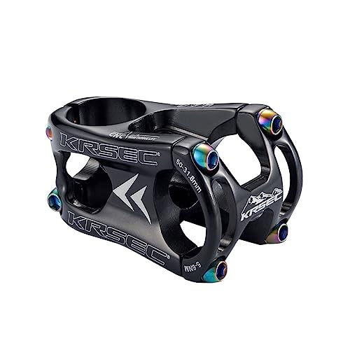 KRSECマウンテンバイクステム MTBステム CNCアルミステム 31.8*50mm 自転車ステム 自転車パーツ ksc03(ブラック)