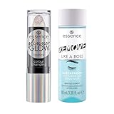 essence Glimmer GLOW Lipstick & Remove Like a Boss Waterproof Makeup Remover Bundle | Vegan & Cruelty Free