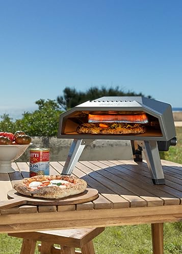 Miniatura 8 de Create Pizza Maker Pro 12 Horno De Gas Para Pizzas Portátil Acero Inoxidable Y Piedra, Patas Plegables, Sistema Flame-Out, Rápida Cocción Temperatura Máxima 500 C, Pizzas 30cm