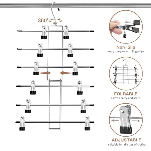 Lumigens MARY Hangers,Pants Hangers,Space Saving Hanging Closet Organizer thumb #5