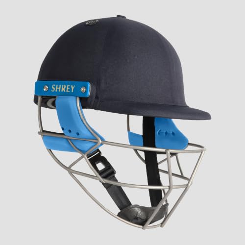 Image of Shrey Master Class Air 2.0 Stainless Steel Batting Cricket Helmet for Men's (Navy /Curious Blue, S)