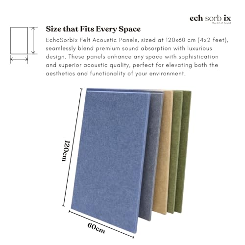 Image of MMT Acoustix Premium Felt Acoustic Panels for Offices, Bedrooms & Studios | Sustainable PET Felt Panels for Echo Reduction & Sound Absorption | 4x2 Ft, 9mm Thick | X-mas - Pack of 4