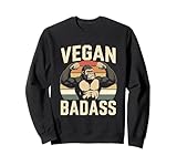 gorilla vegano badass vegano bodybuilder alimentato pianta felpa