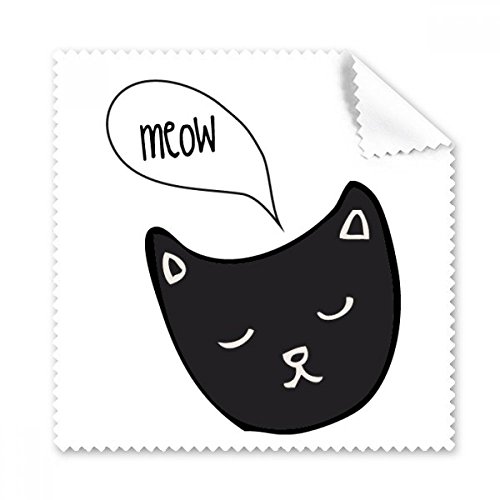 Essuie lunettes chat noir anti-traces pour écrans de téléphone