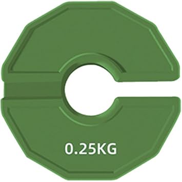 1pc Gym Microplate Dumbbell Split Weight Plate Rubber Fractional Weight Plate Green 0.25KG Additional Change