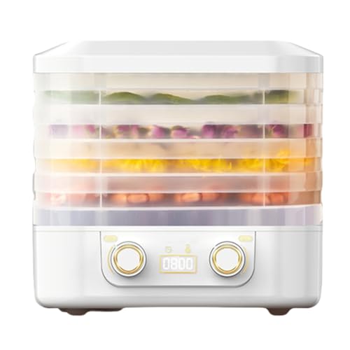 Catálogo de Deshidratador de Frutas y Verduras que Puedes Comprar On-line. 46 Máquina deshidratadora de alimentos con 5 bandejas – Tecnología de flujo de aire de 360°, temporizador digital y control de temperatura (160°F) – Para cecina, frutas,...
