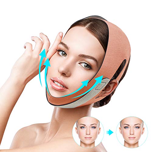 QUECC Face Slimming Strap, Pain-Free Face Shaper Band, V-Line Face Lifting Bandage, Double