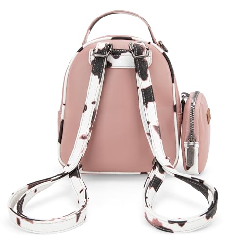 Image of Montana West Wrangler Mini Backpack Cute Cow Print Backpack Purse for Girls and Women, Pink WG102-8600PK