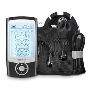 TENS Unit Muscle Stimulator Machine for Back, Neck, Sciatica, Nerve Pain Relief, Dual Channel 24 Modes Digital Electric Shock Therapy Pulse Massager with 12 Replacement Electrode Pads