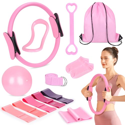 Image of Pilates Set, Pilates Ring Set, Yoga Equipment, Pilates Accessories, Pilates Set for Women, Pilates Ring and Ball, Pilates Set, Pilates, Circle, Pilates, Workout Set, 13 Pieces