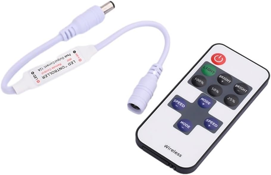 DC5-24V LED remote controller LED dimming controller suitable for LED light strip brightness(11 key DC head white)