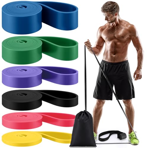 Soulchen 6 Pcs Resistance Bands Set Pull up Bands for Men Women Resistance Training with Door Anchor...