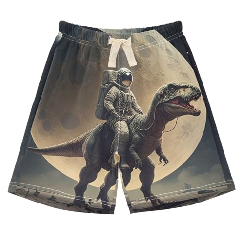 UMIRIKO Astronaut Dinosaur Moon Space Unisex Baby Toddler Cotton Shorts with Drawstring 2T 202c1545
