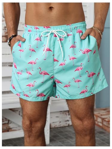 SHENHE Men's Swim Trunks with Compression Liner Swimming Bathing Suit Beach Shorts with Pockets3