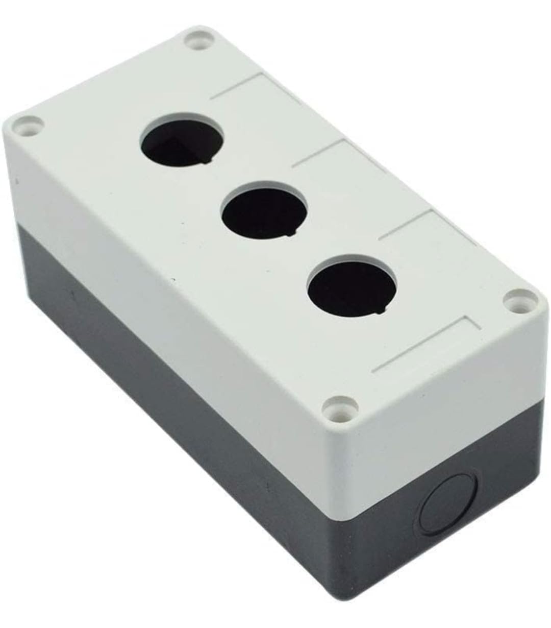 SIBASS 3 Way Push Button Station Box | ABS IP65 Waterproof 22mm Hole, Enclosure, IP65 Dustproof Box-image-9