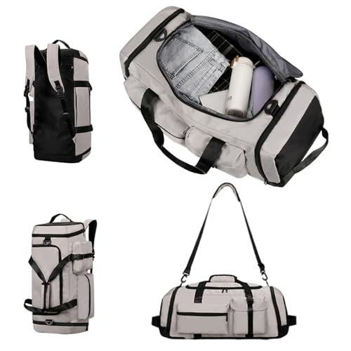 Gym Bag, Large Capacity Waterproof Oxford Cloth Gym Bag with Shoe Compartment, Workout Overnight Sports Backpack with Dry and Wet Seperation3