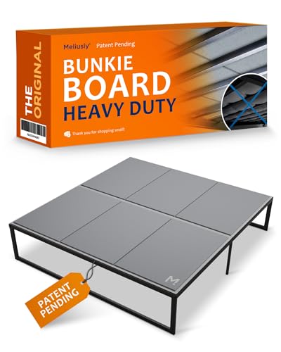 Meliusly Heavy Duty Bunkie Board King Size (76x80) - Bed Boards for Under Mattress Support, Non-Slip Breathable Bed Support Board for Sagging Mattress, Noise Minimizing Moisture Resistant Bed Board