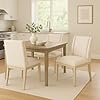 Stanley Horizon Dining Chairs Set of 2 Upholstered Dining Room Chairs with Padded Seat and Back, Modern Kitchen Dining Chairs with Wood Legs, Comfortable Accent Side Chairs Mist Fabric