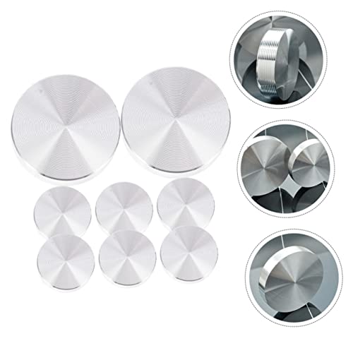 PRETYZOOM 8 Peças De Bolo De Alumínio Sólido Redondo Linha De Mesa De Café Disco De Alumínio Formato