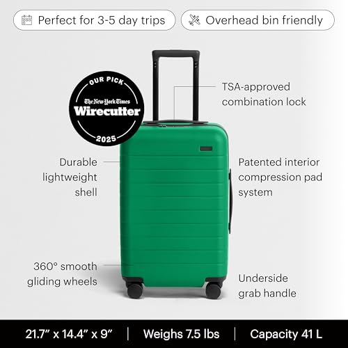 Image of Away Amazon Exclusive Carry-On Luggage - 22-Inch Lightweight Hardside Suitcase with 360 Spinner Wheels, Interior Compression System, TSA-Approved Lock - Palm Green