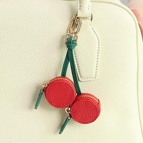 Fruit Bag Charm Coin Purse Keychain, Cute Mini Y2k Leather Bag Charms for Handbags for Girl Women Accessory2