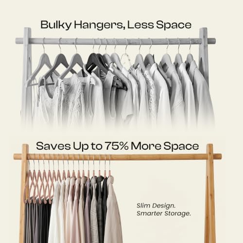 Image of Utopia Home Velvet Hangers, Pink, 30 Pack | Luxury Non-Slip Slim Pant & Coat Hangers, Strong Space-Saving Clothes Hangers with Pants Bar and 360 Swivel Hook