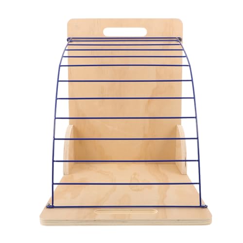 Porte-dossiers multifonction bois et métal pour rangement courrier et classeur