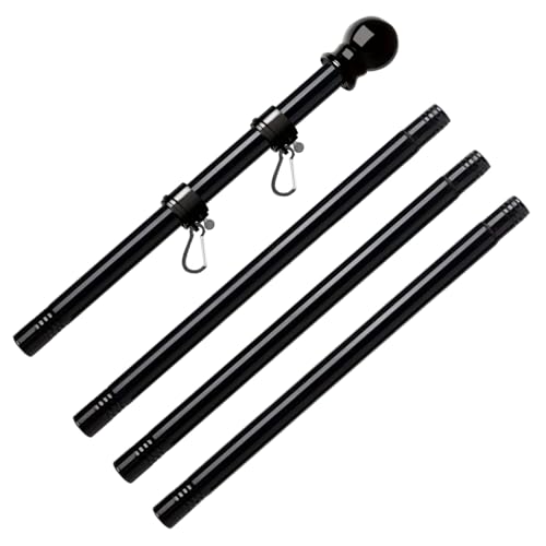 Genérico Mástil De Bandera para Exterior De Casa,1.8 m Telescópico Acero Inoxidable,Mástil De Bandera De Acero Inoxidable - para Jardín Patio Valla Techo Pared Decoración